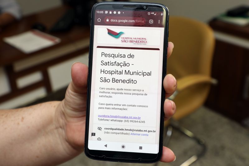 Prefeitura de Cuiabá  Hospital São Benedito ganha canal de ouvidoria  disponível 24h via mensagem de texto